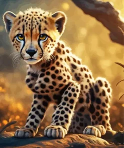 Baby Cheetah Diamond Painting