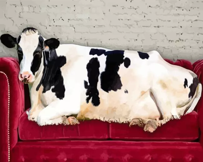 black and white cattle on couch Diamond Dotz Black And White Cattle On Couch Diamond Painting