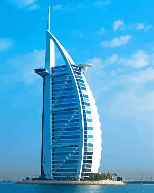burj al arab dubai uae Diamond Paintings Burj Al Arab Dubai Uae Diamond Painting