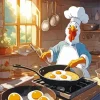 Cartoon Chicken Cooking Diamond Painting