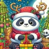 Cartoon Christmas Panda Diamond Painting