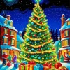 Cartoon Christmas Tree And Gifts Diamond Painting