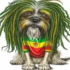 Cartoon Dog With Dreads Diamond Painting