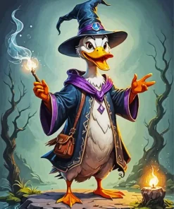 Cartoon Duck Wizard Diamond Painting