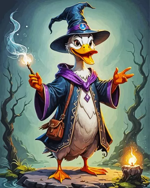 cartoon duck wizard Diamond Paintings Cartoon Duck Wizard Diamond Painting