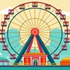 Cartoon Ferris Wheel Diamond Painting
