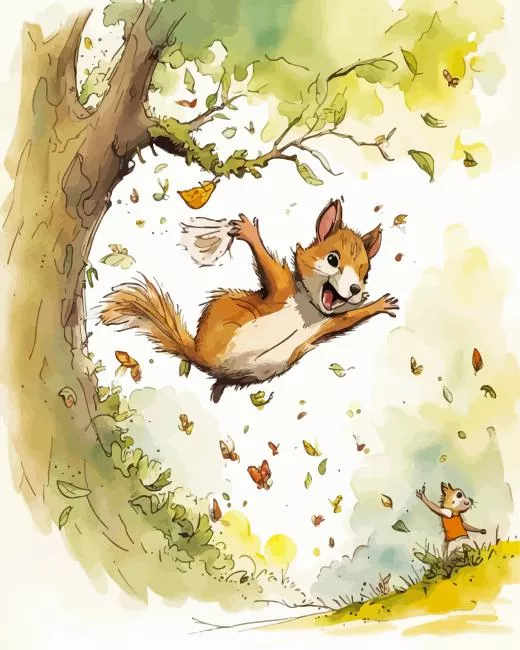 cartoon flying squirrel Diamond Paintings Cartoon Flying Squirrel Diamond Painting