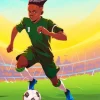 Cartoon Footballer Boy Diamond Painting