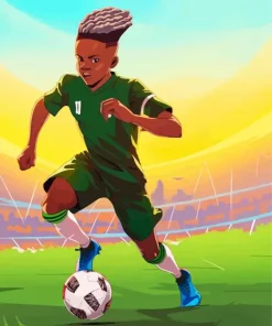 Cartoon Footballer Boy Diamond Painting