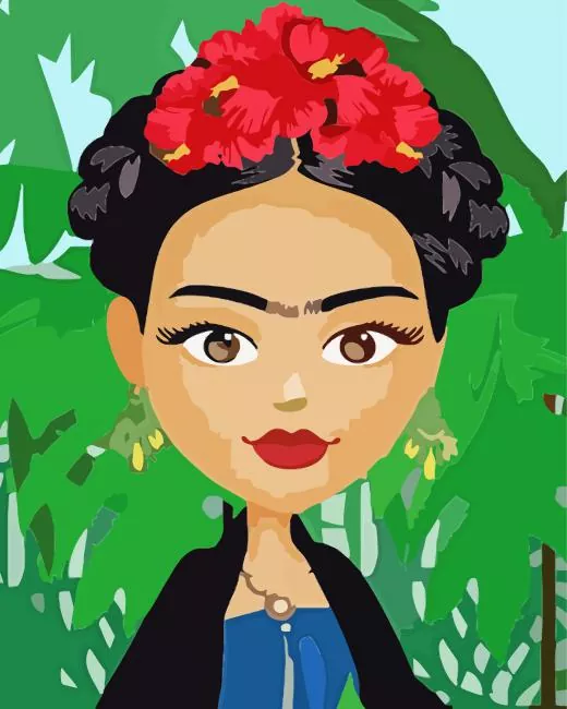 cartoon frida kahlo Diamond By Numbers Cartoon Frida Kahlo Diamond Painting