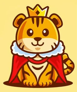Cartoon King Tiger Diamond Painting