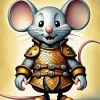 Cartoon Mouse Warrior Diamond Painting