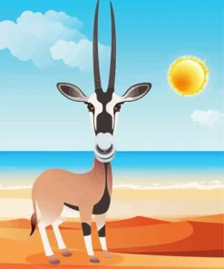 Cartoon Oryx Diamond Painting