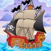 Cartoon Pirate Ship In The Sea Diamond Painting