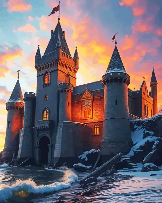 castle by the sea Diamond Dotz Castle By The Sea Diamond Painting