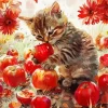 Cat And Apples Diamond Painting