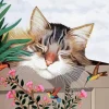 Cat And Hummingbirds Diamond Painting