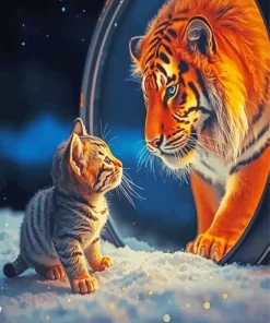 Cat And Tiger Diamond Painting