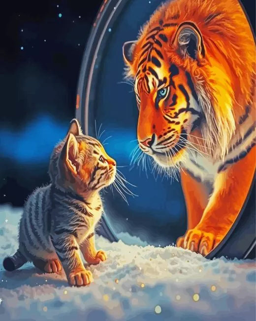 cat and tiger Diamond Paintings Cat And Tiger Diamond Painting