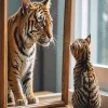 Cat And Tiger Mirror Diamond Painting