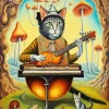 Cat Playing Instruments Diamond Painting