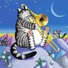 Cat Playing Trombone Diamond Painting
