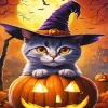 Cat Pumpkin Diamond Painting