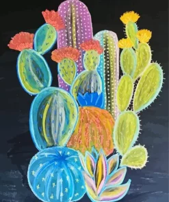 Chalk Cactus Diamond Painting