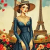 Classy Parisian Lady Art Diamond Painting