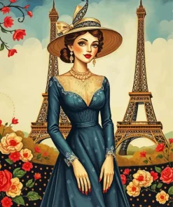 Classy Parisian Lady Art Diamond Painting