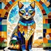 Cool Cat Mosaic Art Diamond Painting