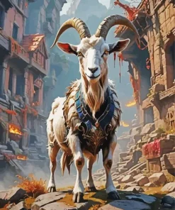 Cool Goat Art Diamond Painting