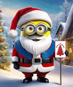 Cool Santa Claus Minion Diamond Painting