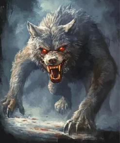 Cool Scary Wolf Eyes Art Diamond Painting