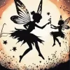 Cool Silhouette Fairies Diamond Painting