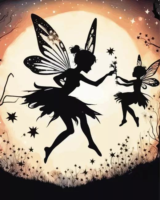 cool silhouette fairies Diamond Paintings Cool Silhouette Fairies Diamond Painting