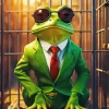Frog With Glasses Diamond Painting