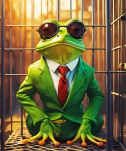 Frog With Glasses Diamond Painting