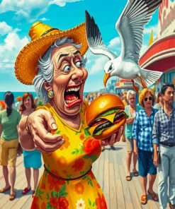 Funny Old Lady Diamond Painting