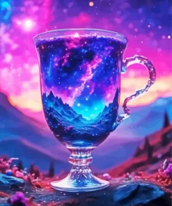 Galaxy Glass Cup Art Diamond Painting