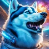 Galaxy Siberian Husky Diamond Painting