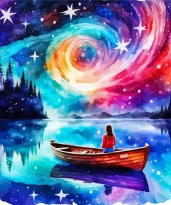 Girl In Boat Diamond Painting