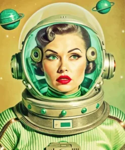 Girl In Space Art Diamond Painting