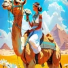 Girl On Camel Art Diamond Painting