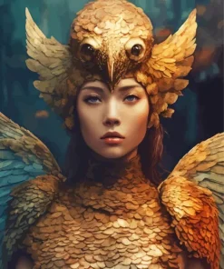 Girl Owl Diamond Painting