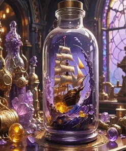 Glass Bottle Art Diamond Painting