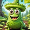 Green Cartoon Slug Diamond Painting