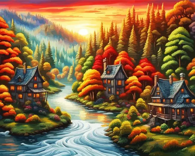 house scenery Diamond Paintings House Scenery Diamond Painting