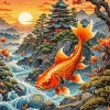 Japanese Goldfish Diamond Painting