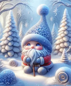Little Gnome Winter Diamond Painting